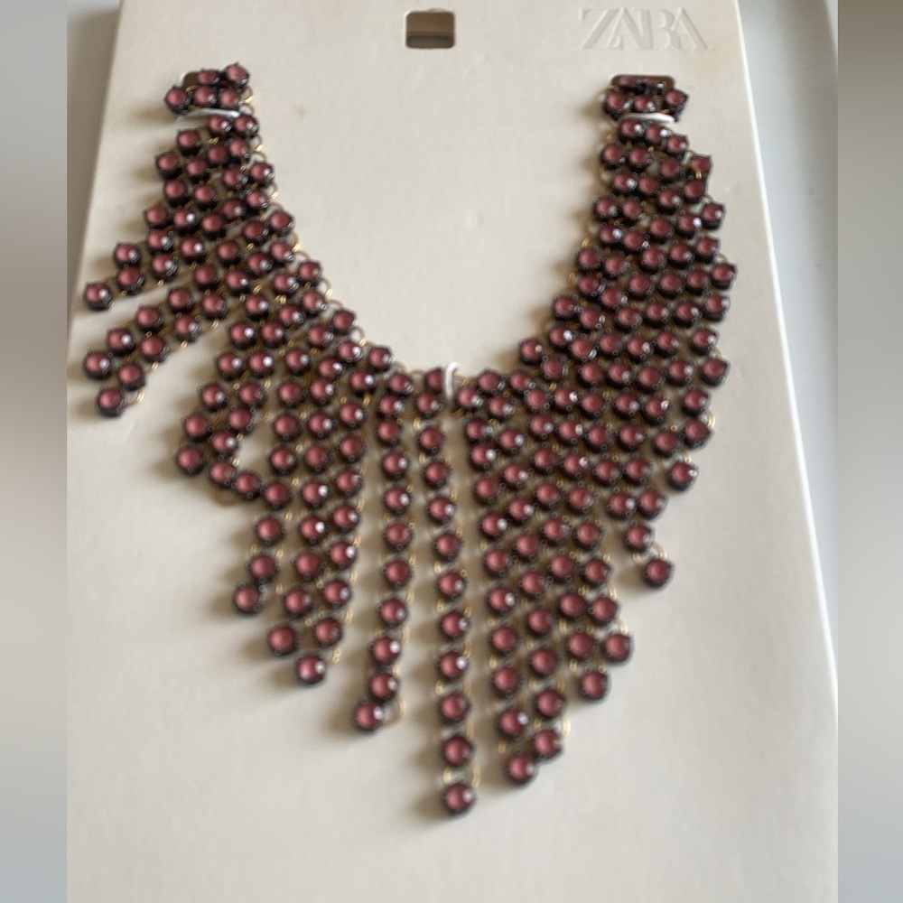 NWT Zara Jewel Cascade Necklace - Picture 5 of 8